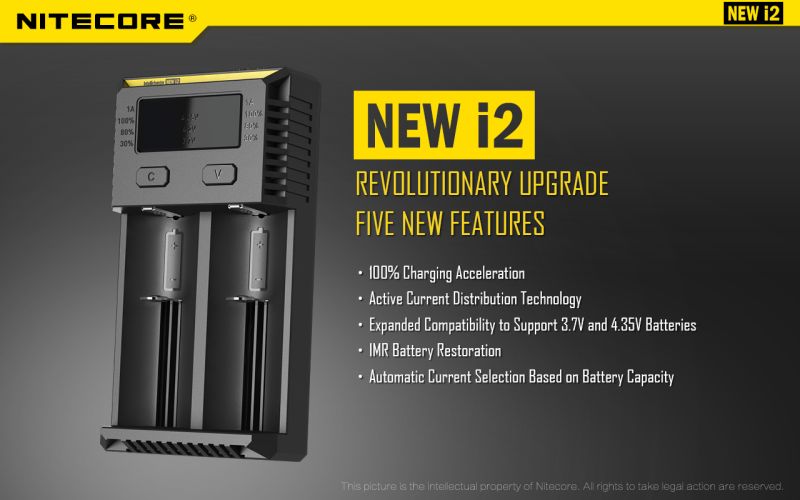 NITECORE Nabíjačka NEW i2 - black (NCx-i2NEW)