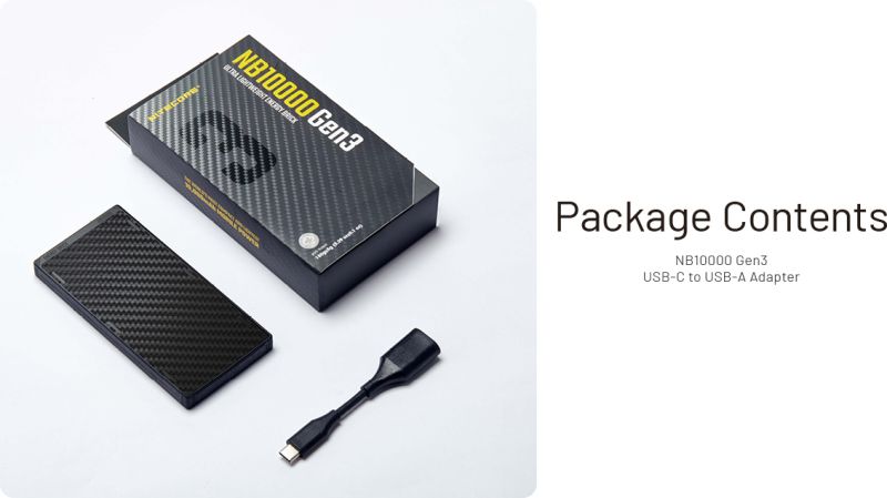 NITECORE Nabíjačka PowerBank NB10000 gen.3 - black (NCxb-NB10000gen3)