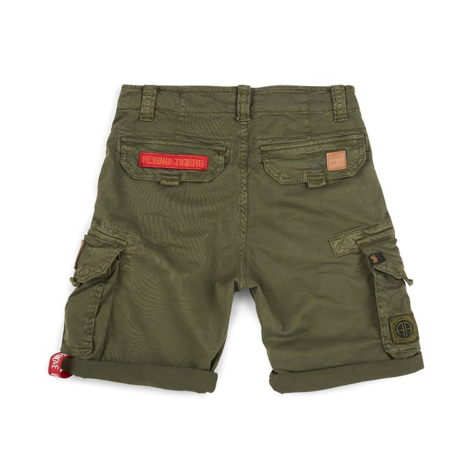 ALPHA INDUSTRIES Krátke nohavice Crew Patch, dark olive, 186209/142