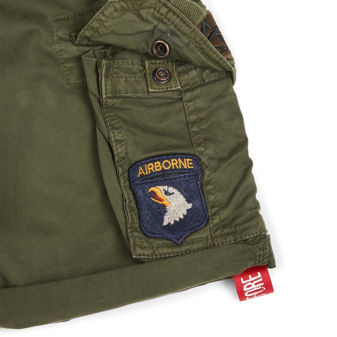 ALPHA INDUSTRIES Krátke nohavice Crew Patch, dark olive, 186209/142