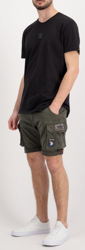 ALPHA INDUSTRIES Krátke nohavice Crew Patch - greyblack (186209/136)