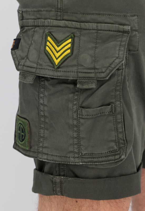 ALPHA INDUSTRIES Krátke nohavice Crew Patch - greyblack (186209/136)