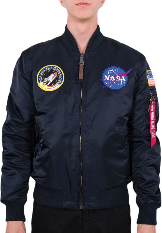 ALPHA INDUSTRIES Bunda MA-1 VF NASA - rep. blue (166107/07)