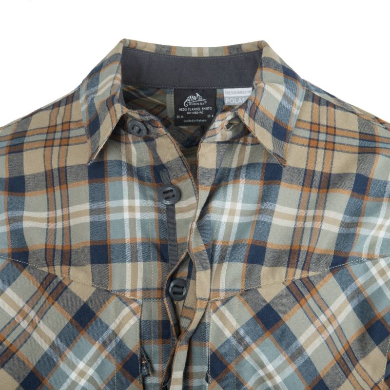 HELIKON Flanelová košela MBDU - timber olive plaid (KO-MBD-PO-PF)