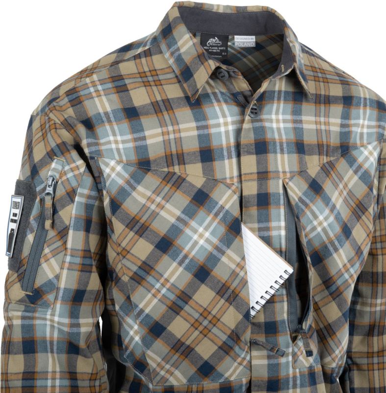 HELIKON Flanelová košela MBDU - timber olive plaid (KO-MBD-PO-PF)