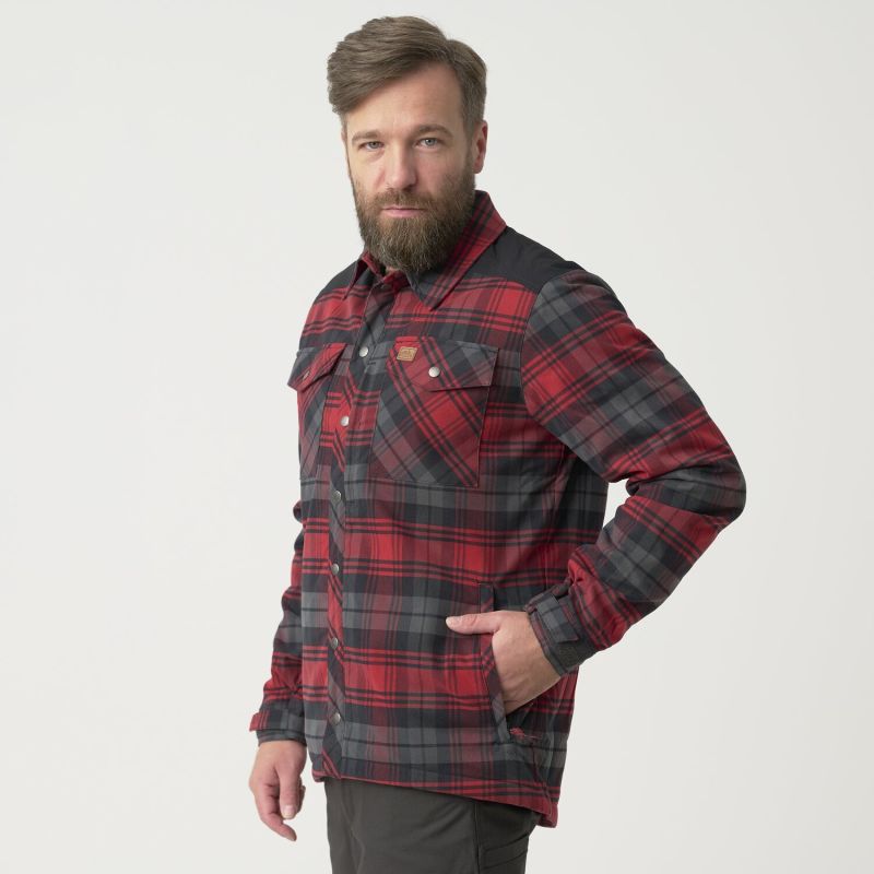 HELIKON Košela Winter Warden - slate crimson plaid (KO-WWS-PB-PJ)