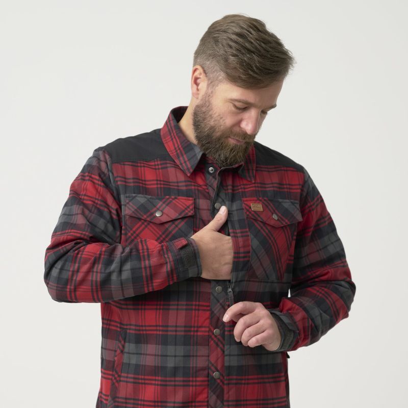 HELIKON Košela Winter Warden - slate crimson plaid (KO-WWS-PB-PJ)