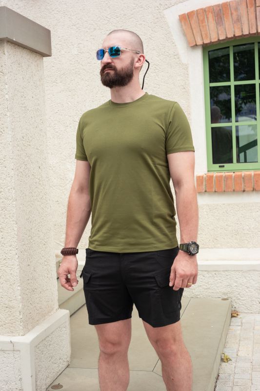 HELIKON Tričko Organic Slim - U.S. green (TS-OCS-OS-29)