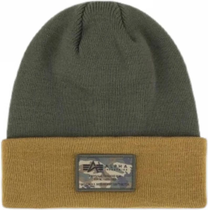 ALPHA INDUSTRIES Čiapka Crew C Label Beanie - dark olive (148912/142)