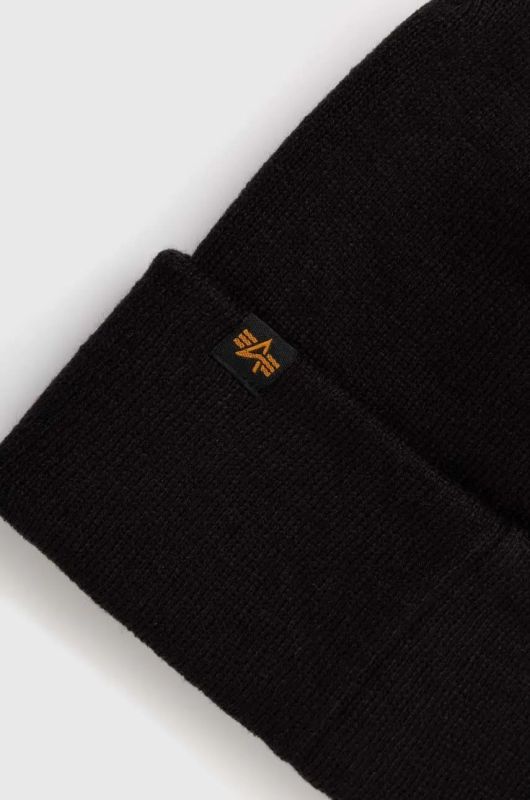 ALPHA INDUSTRIES Čiapka 3D Beanie - black / yellow gold (168910/583)