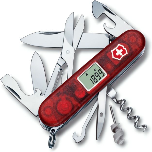 VICTORINOX Zatvárací nôž ALTIMETER - červený transparentný (1.3705.AVT)