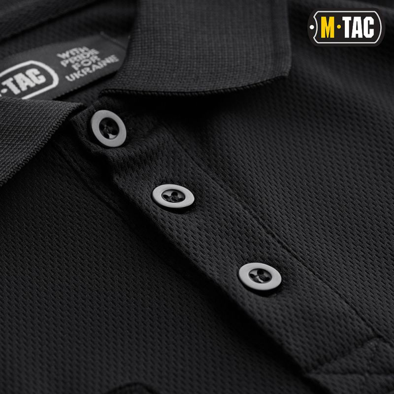 M-TAC Tričko Polo Elite Tactical Coolmax - black (80010002)