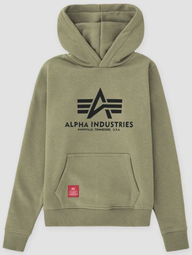 ALPHA INDUSTRIES Detská mikina Basic Hoody - olive (196701/11)