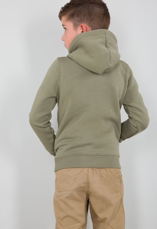 ALPHA INDUSTRIES Detská mikina Basic Hoody - olive (196701/11)