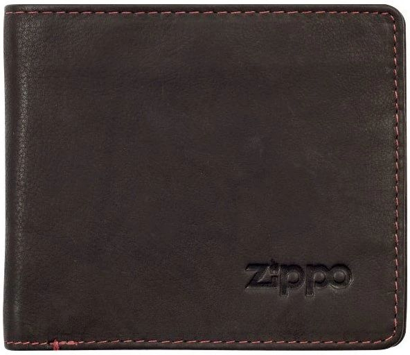 ZIPPO Kožená peňaženka 11x10x1cm - dark brown (44100)