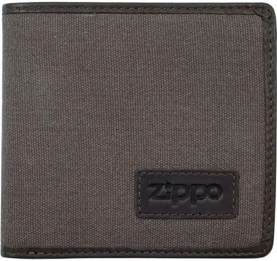 ZIPPO Kožená/Textilná peňaženka 11x10,5x1,5cm - grey / brown (44104)