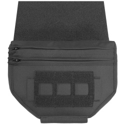 WARRIOR Laser Cut Drop Down Velcro Utility Pouch - black (W-LC-DDVUP-BLK)