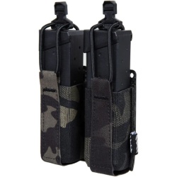 PRIMAL GEAR Double pistol mag pouch - multicam black