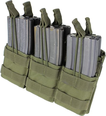 CONDOR MOLLE M4 open top triple mag pouch - olivový (MA44-001)