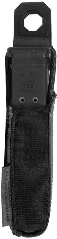 WARRIOR Laser Cut Double Bungee Pistol Pouch - black (W-LC-DBPP-BLK)