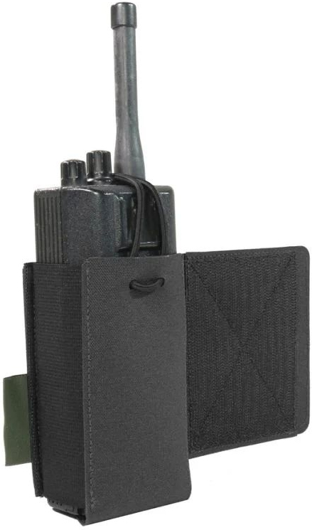 WARRIOR LC Wing Velcro Adjustable Radio Pouch - Left - black (W-LC-WV-ARP-L-BLK)