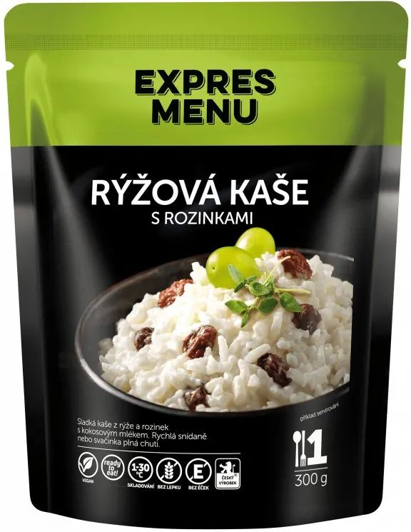 EXPRES MENU Ryžová kaša s hrozienkami 300g