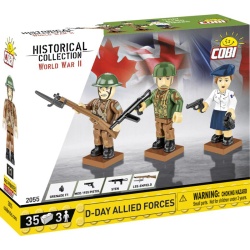 COBI Stavebnica 3 figurky s doplnkami D-Day Allied Forces (COBI-2055)