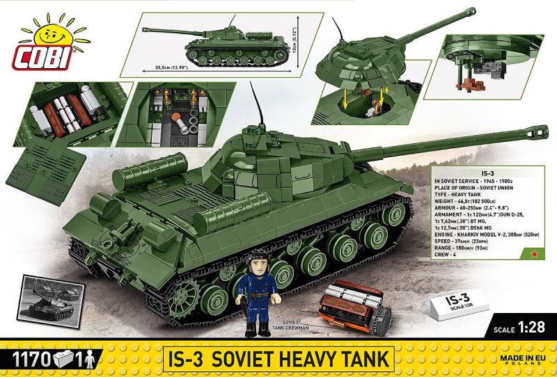 COBI Stavebnica HC WW2 IS-3 Soviet Heavy Tank (COBI-2590)