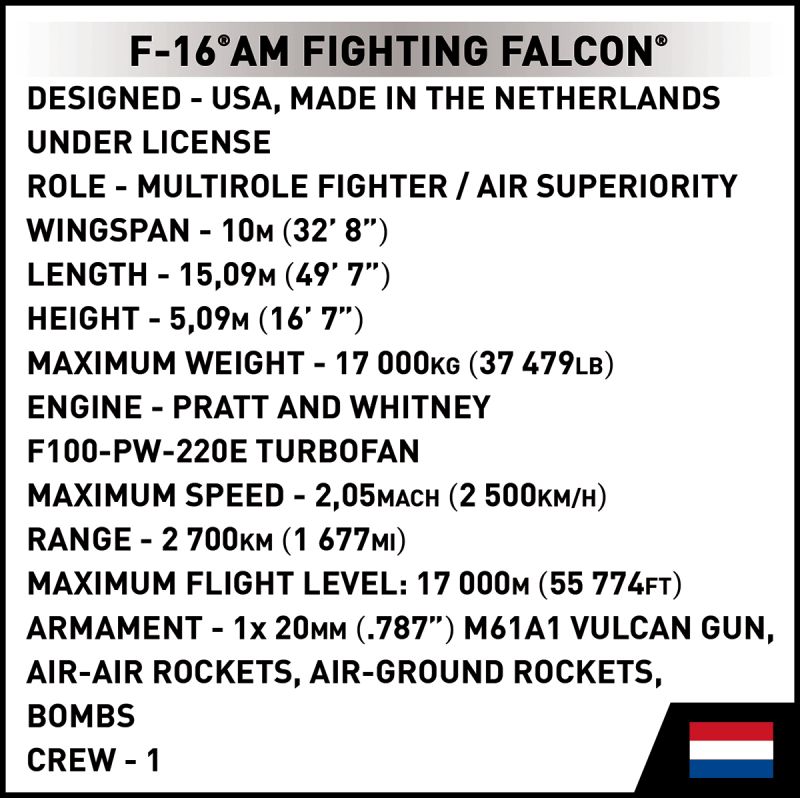 COBI Stavebnica AF F-16AM Fighting Falcon (COBI-5896)