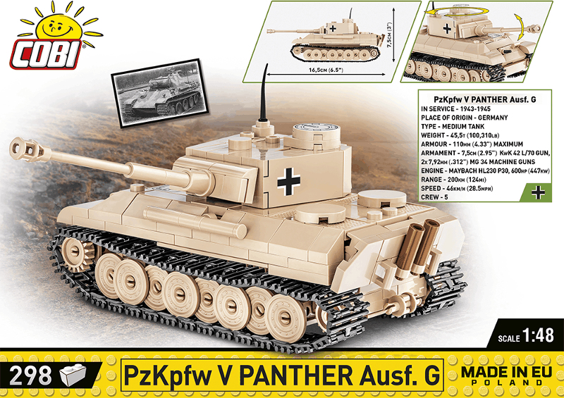 COBI Stavebnica WW2 PzKpfw V Panther Ausf. G (COBI-2713)