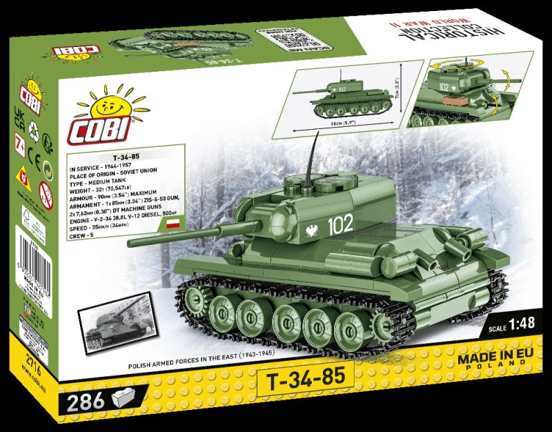 COBI Stavebnica WW2 T-34-85 (COBI-2716)