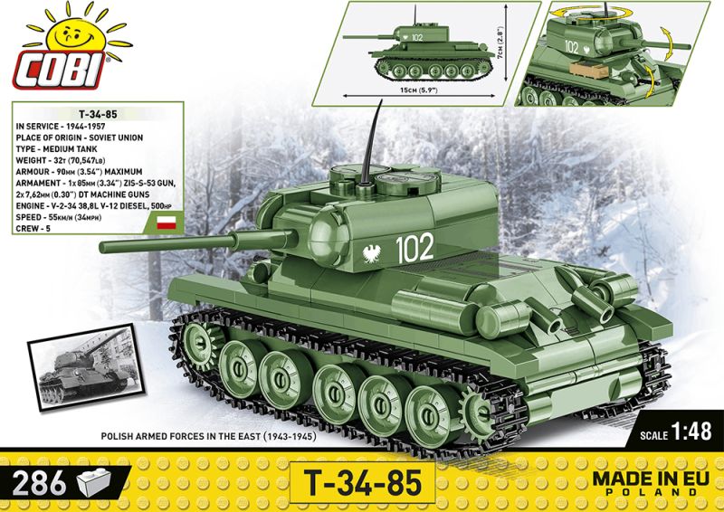 COBI Stavebnica WW2 T-34-85 (COBI-2716)