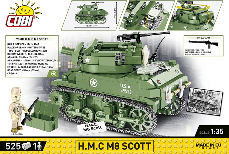 COBI Stavebnica HC WW2 H.M.C M8 Scott (COBI-2279)