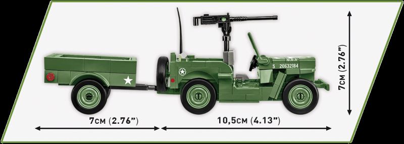 COBI Stavebnica HC WW2 Willys MB & Trailer (COBI-2297)