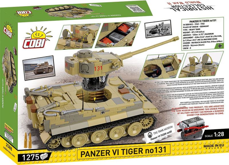 COBI Stavebnica HC WW2 Panzer VI Tiger no131 (COBI-2588)