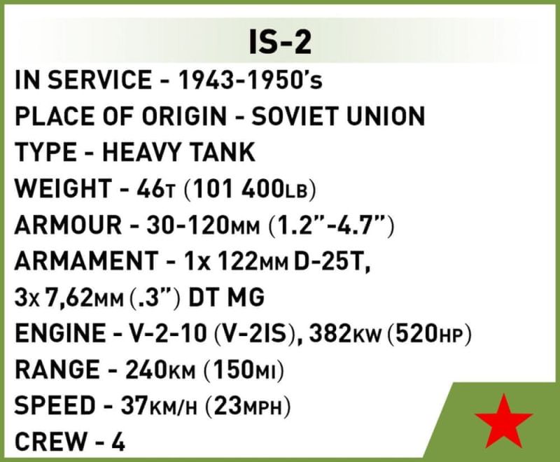 COBI Stavebnica HC WW2 IS-2 1:72 (COBI-3098)