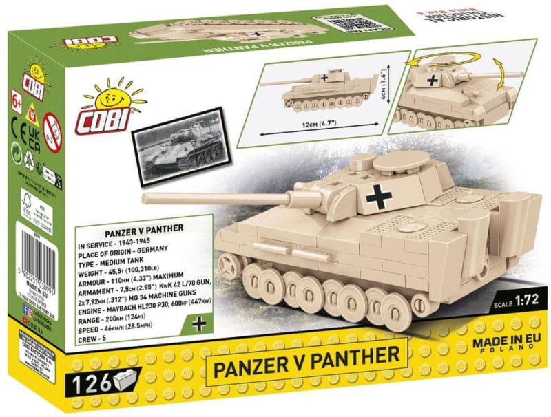 COBI Stavebnica HC WW2 Panzer V Panther 1:72 (COBI-3099)