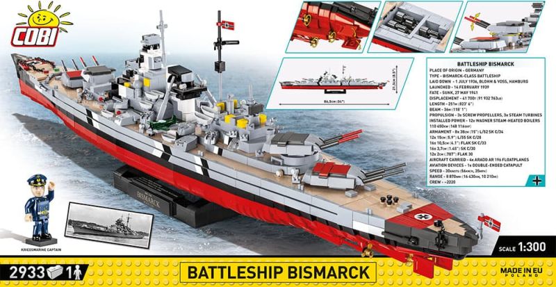 COBI Stavebnica HC WW2 Battleship Bismarck - Executive Edition (COBI-4840)