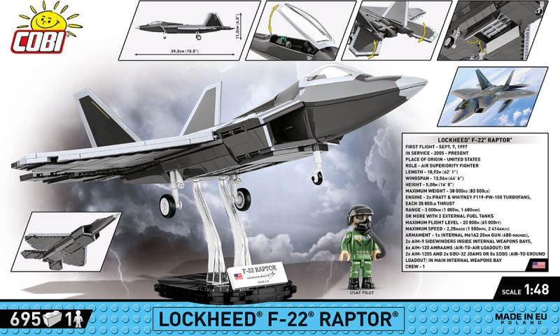 COBI Stavebnica AF Lockheed F-22 Raptor (COBI-5855)