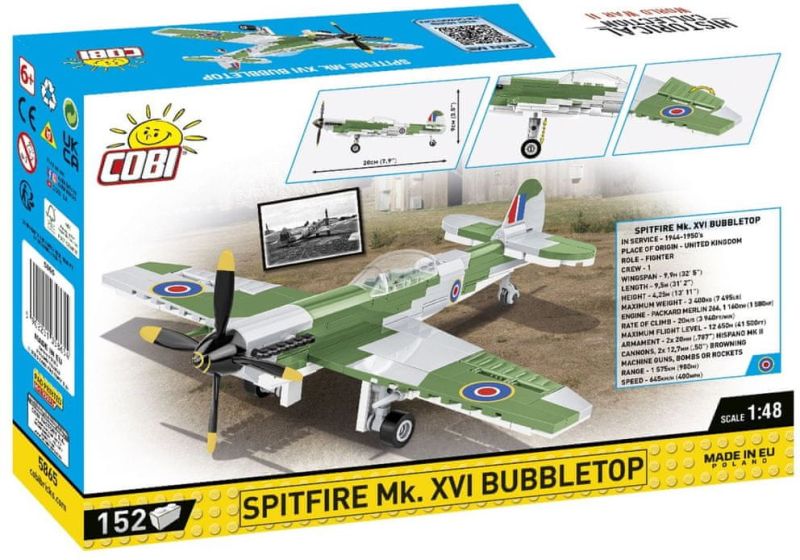 COBI Stavebnica HC WW2 Spitfire Mk. XVI Bubbletop (COBI-5865)