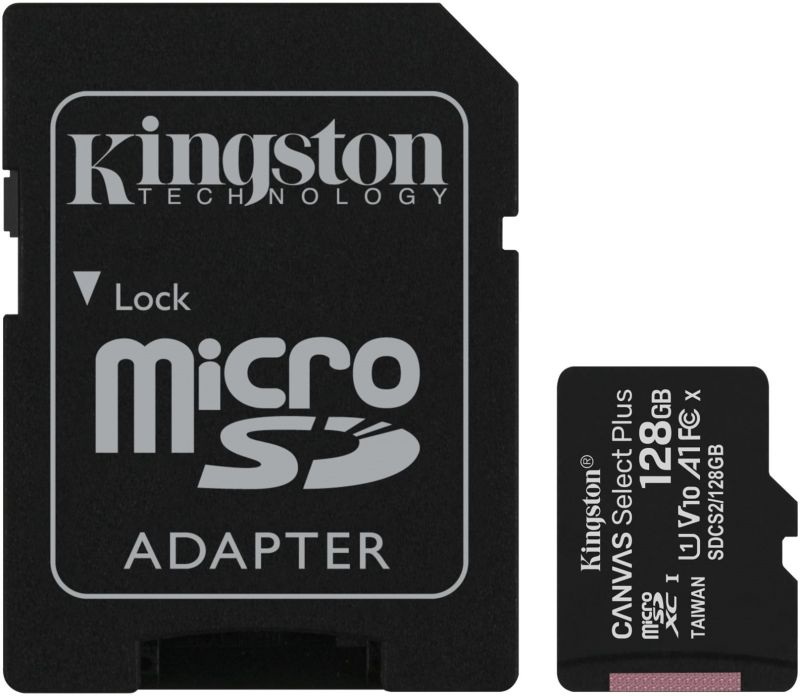 KINGSTON Micro SDHC karta 128GB s SD adaptérom