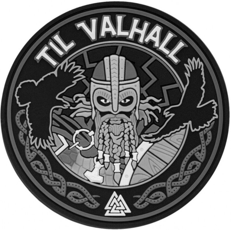 M-TAC 3D PVC Nášivka/Patch Til Valhall - grey / black (51142112)