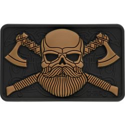 M-TAC 3D PVC Nášivka/Patch Bearded skull - black / coyote (51113205)