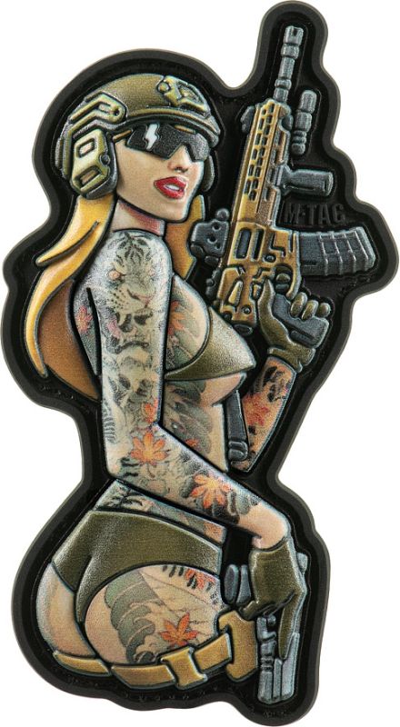 M-TAC 3D PVC Nášivka/Patch Tactical Girl No4 v.3 - color (51116239)