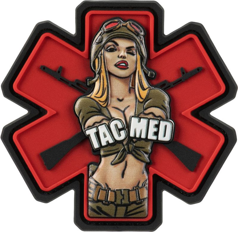 M-TAC 3D PVC Nášivka/Patch Tacmed - red / olive (51475001)