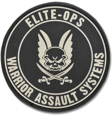 WARRIOR 3D PVC Nášivka/Patch Round Logo Shield - black (W-EO-RRLS-BLK)