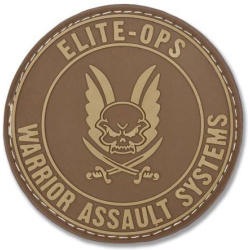 WARRIOR 3D PVC Nášivka/Patch Round Logo Shield - dark earth (W-EO-RRLS-DE)