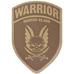 WARRIOR 3D PVC Nášivka/Patch Logo Shield - dark earth (W-EO-RLS-DE)