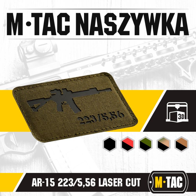 M-TAC Cordura Nášivka/Patch AR-15 223/5,56 - ranger green / black (51111232)