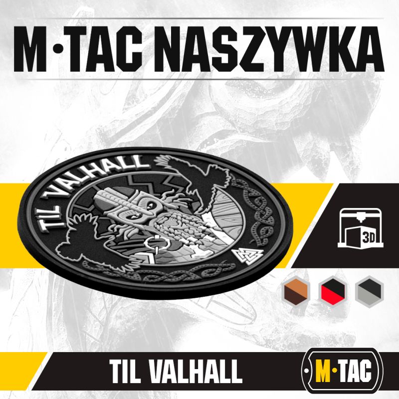 M-TAC 3D PVC Nášivka/Patch Til Valhall - grey / black (51142112)